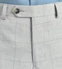 Slim Fit Light Grey Plaid Suit Pants sold by Tip Top
