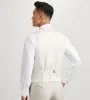 Off White Solid Suit Vest sold by Tip Top