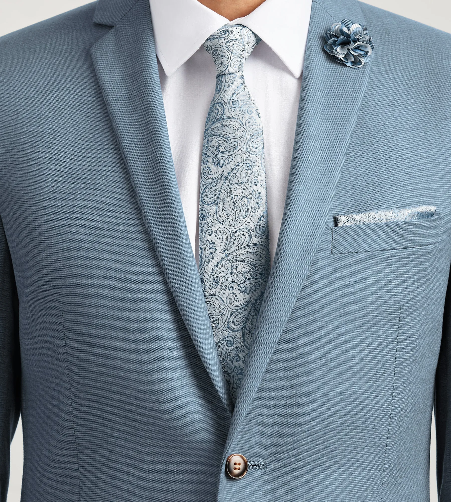 Slim Fit Oxford Blue Solid Suit Jacket sold by Tip Top product image thumbnail 3