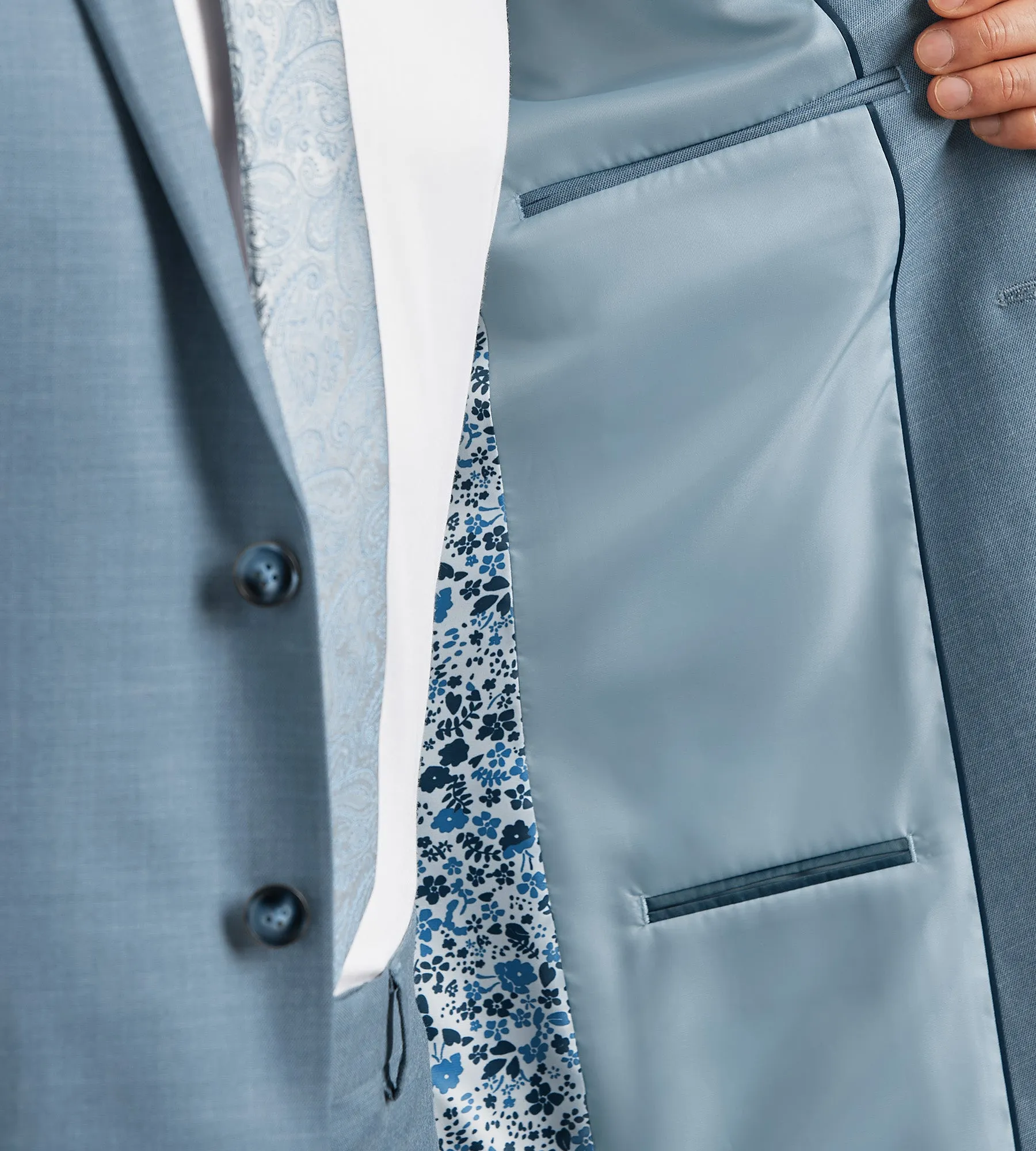 Slim Fit Oxford Blue Solid Suit Jacket sold by Tip Top product image thumbnail 2