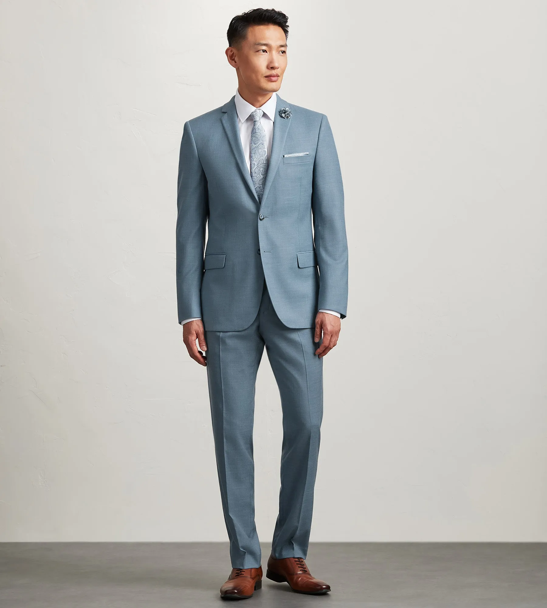 Slim Fit Oxford Blue Solid Suit Jacket sold by Tip Top product image thumbnail 4