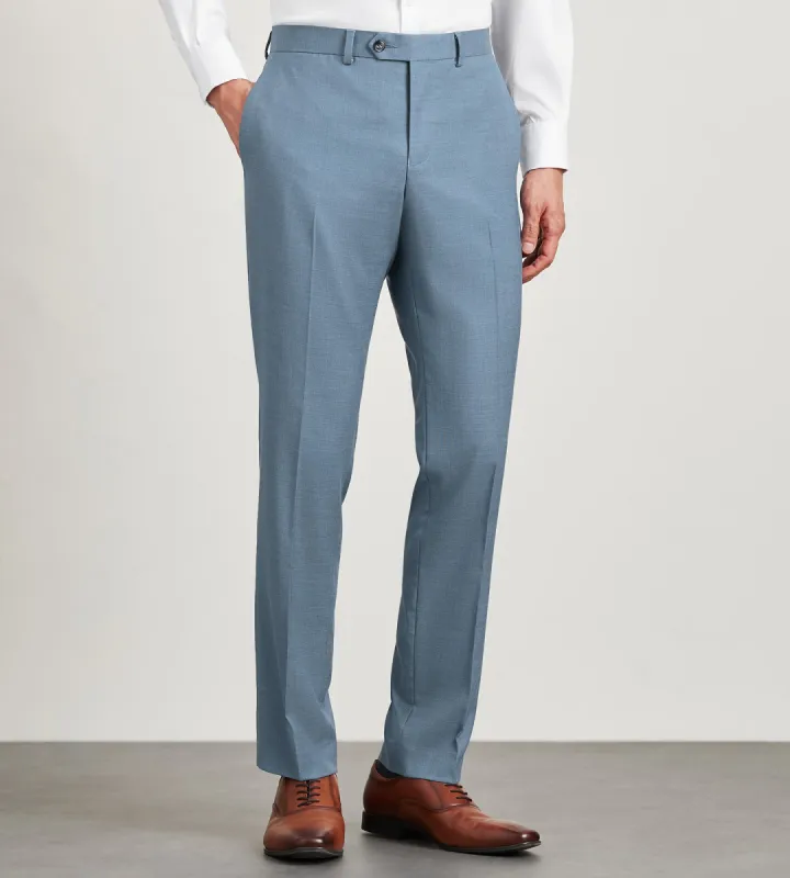 Modern Fit Oxford Blue Solid Suit Pants sold by Tip Top