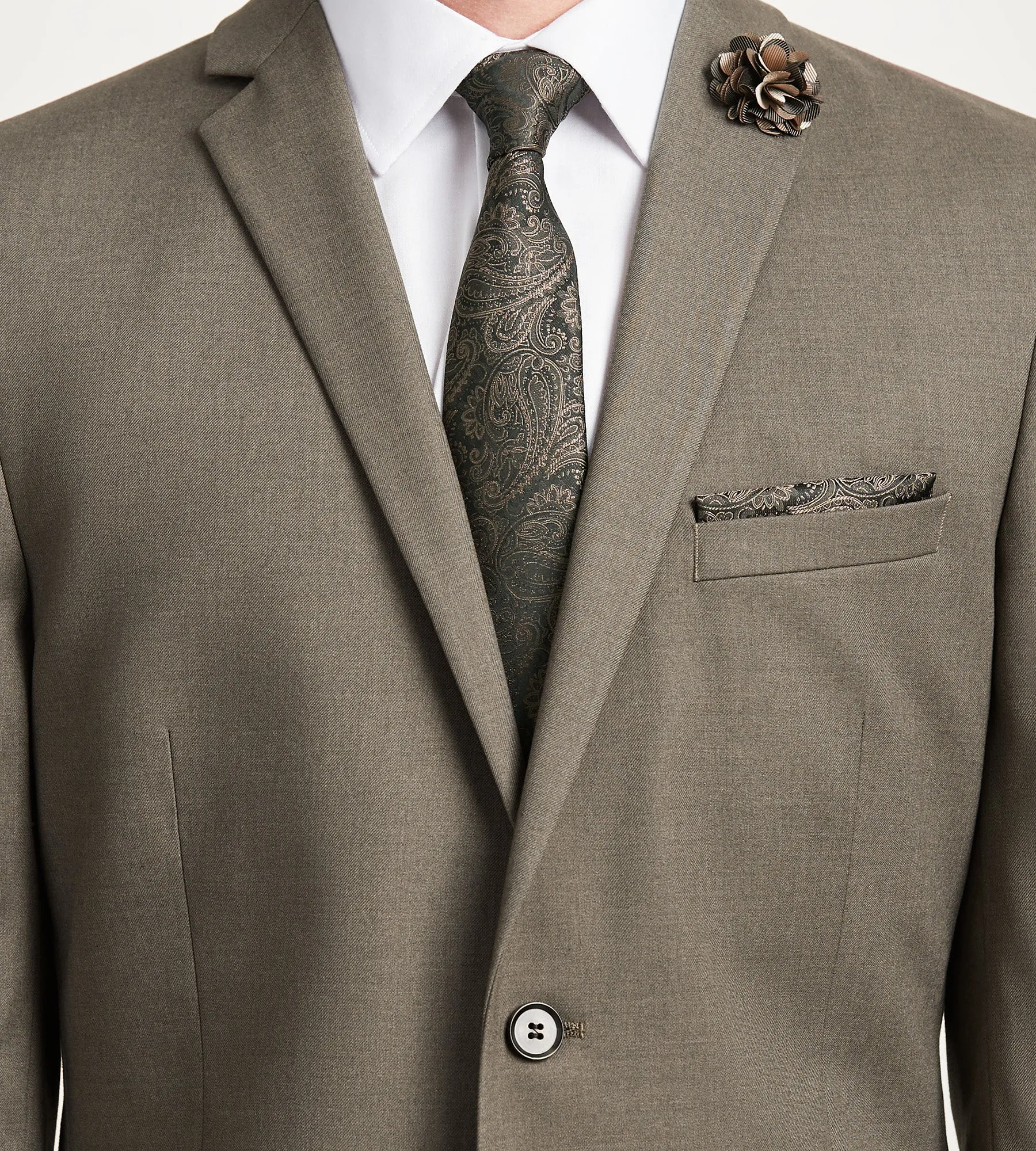 Modern Fit Light Brown Solid Suit Jacket sold by Tip Top product image thumbnail 2