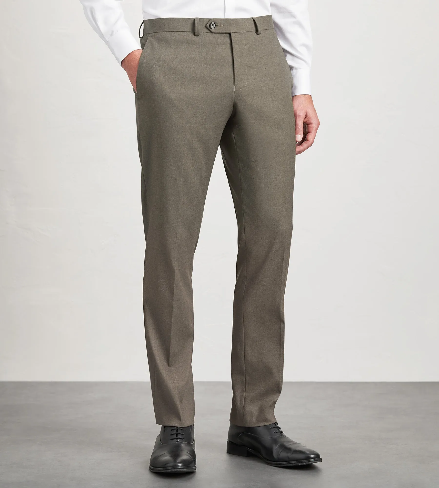 Modern Fit Light Brown Solid Suit Pants sold by Tip Top