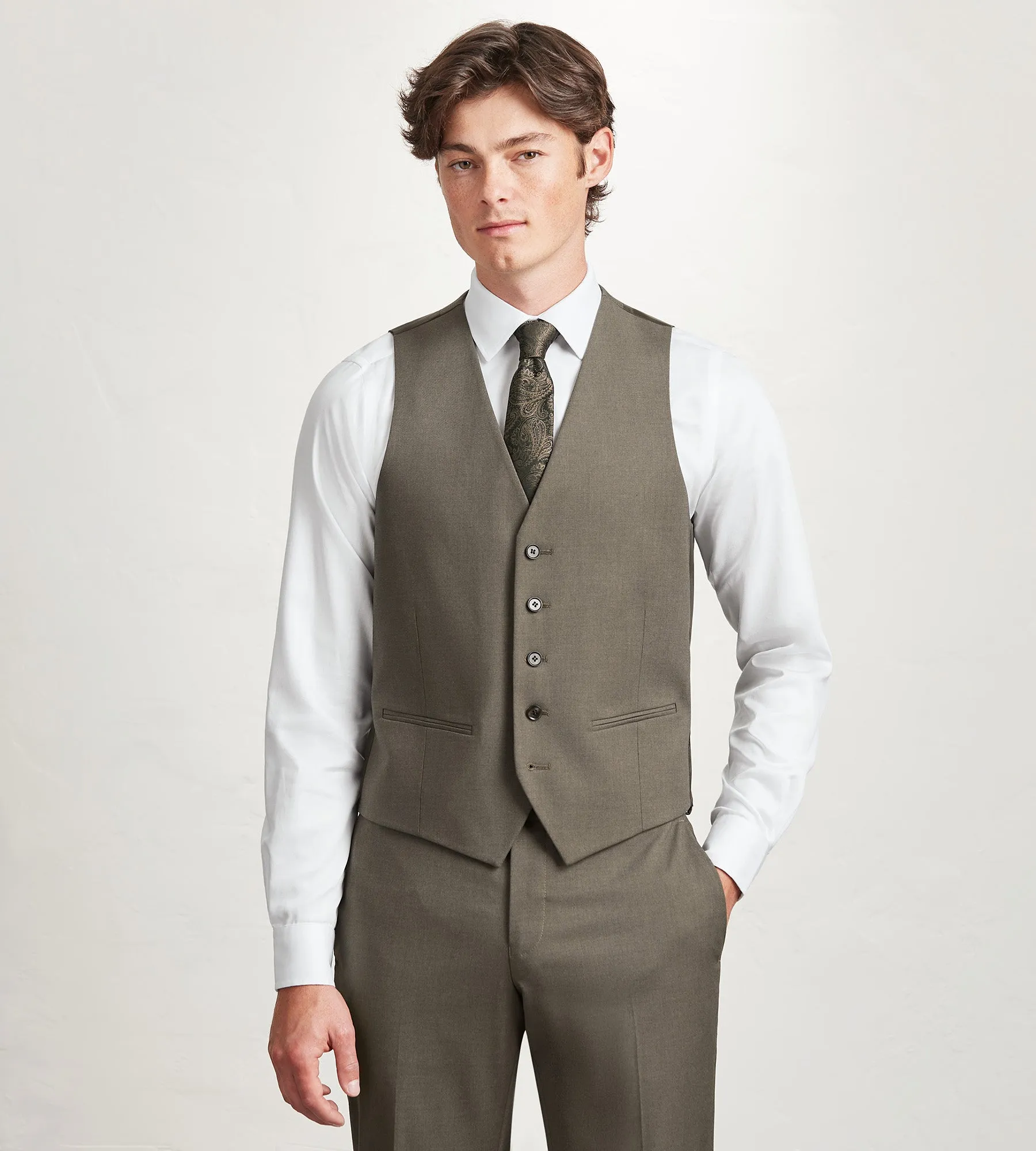 Light Brown Suit Vest sold by Tip Top
