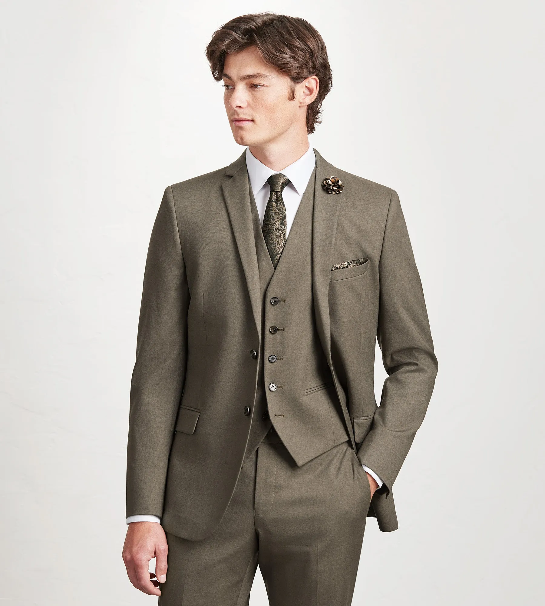 Light Brown Suit Vest sold by Tip Top product image thumbnail 4