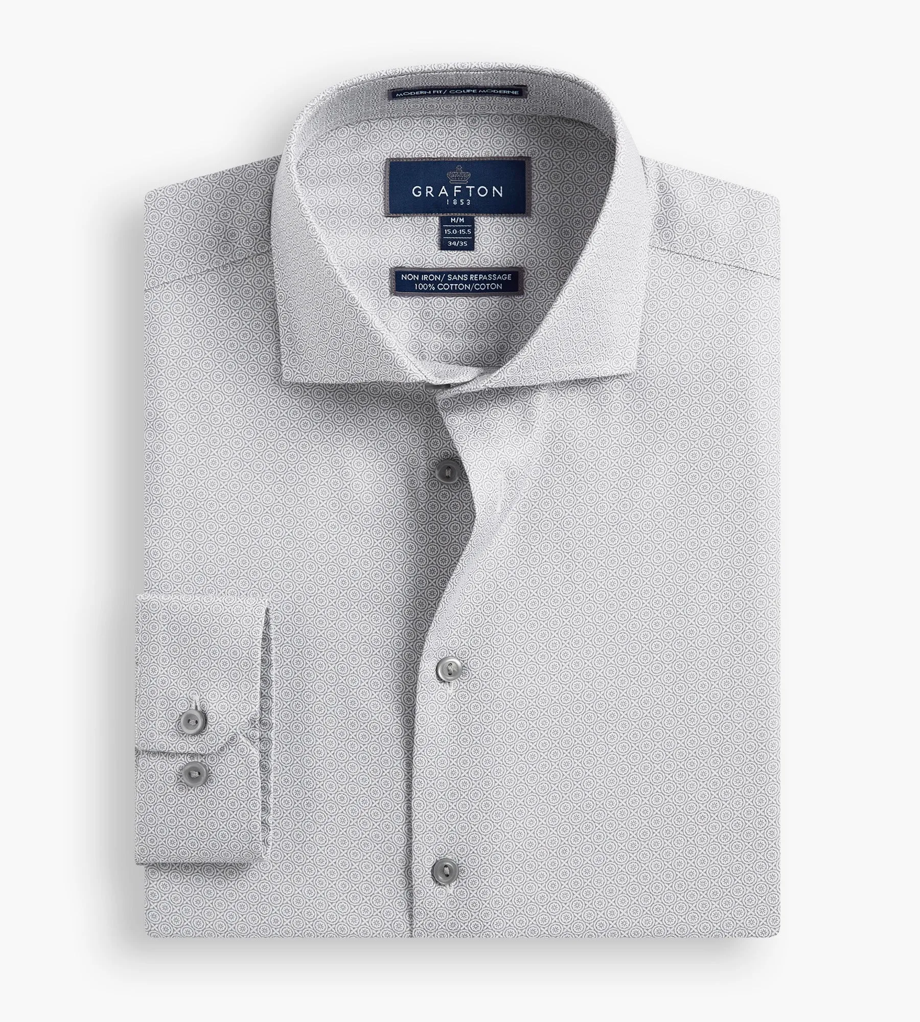 Modern Fit Geo Print Dress Shirt sold by Tip Top