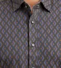 Modern Fit Long Sleeve Geo Pattern 360 Stretch Casual Shirt sold by Tip Top