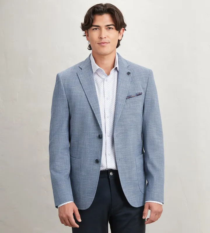 Modern Fit Textured Solid Sport Jacket sold by Tip Top