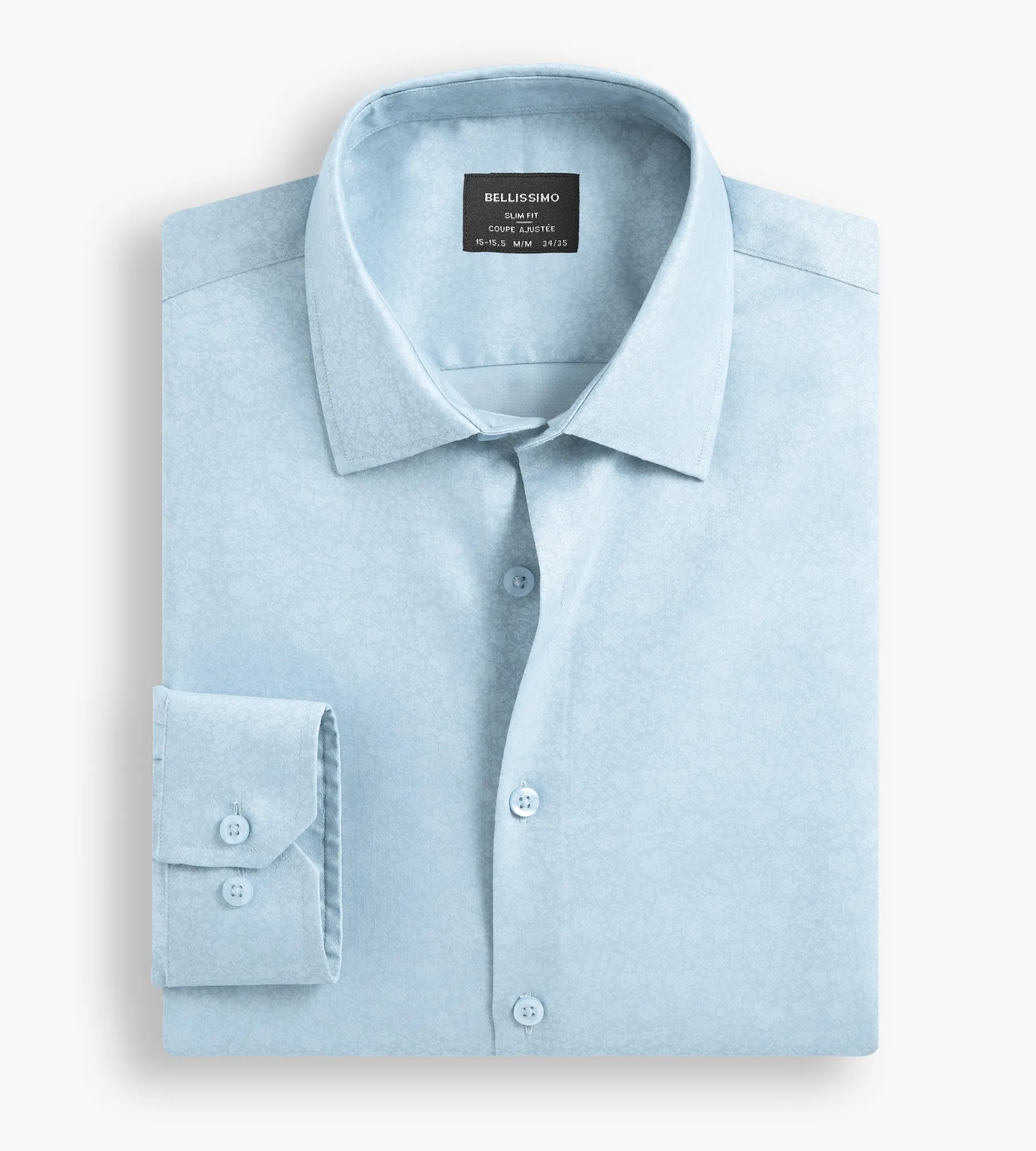 Slim Fit Non-Iron Printed Sateen Dress Shirt sold by Tip Top