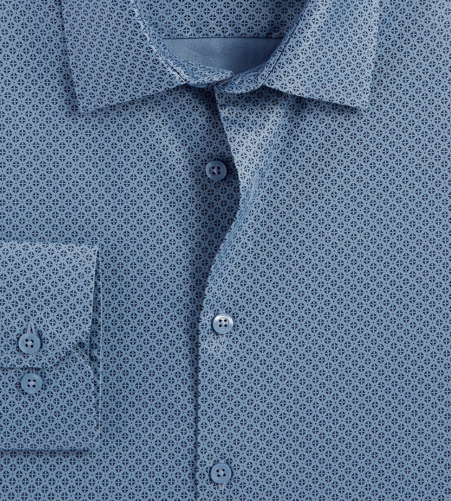 Slim Fit Non-Iron Printed Sateen Dress Shirt sold by Tip Top product image thumbnail 2