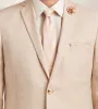 Modern Fit Pale Peach Solid Suit sold by Tip Top