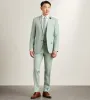 Slim Fit Pale Green Solid Suit sold by Tip Top