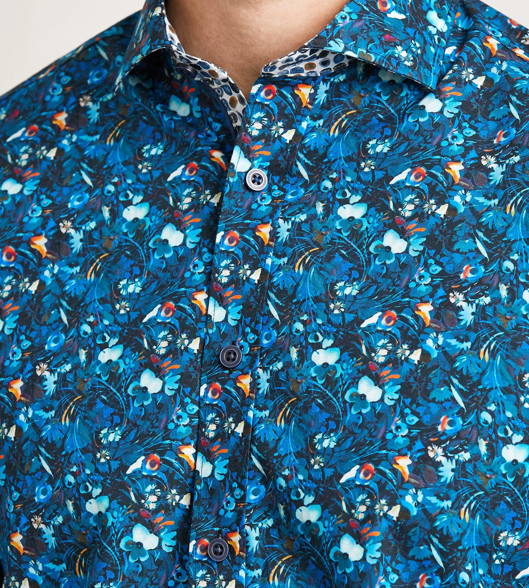 Modern Fit Long Sleeve Water Colour Casual Shirt sold by Tip Top product image thumbnail 2