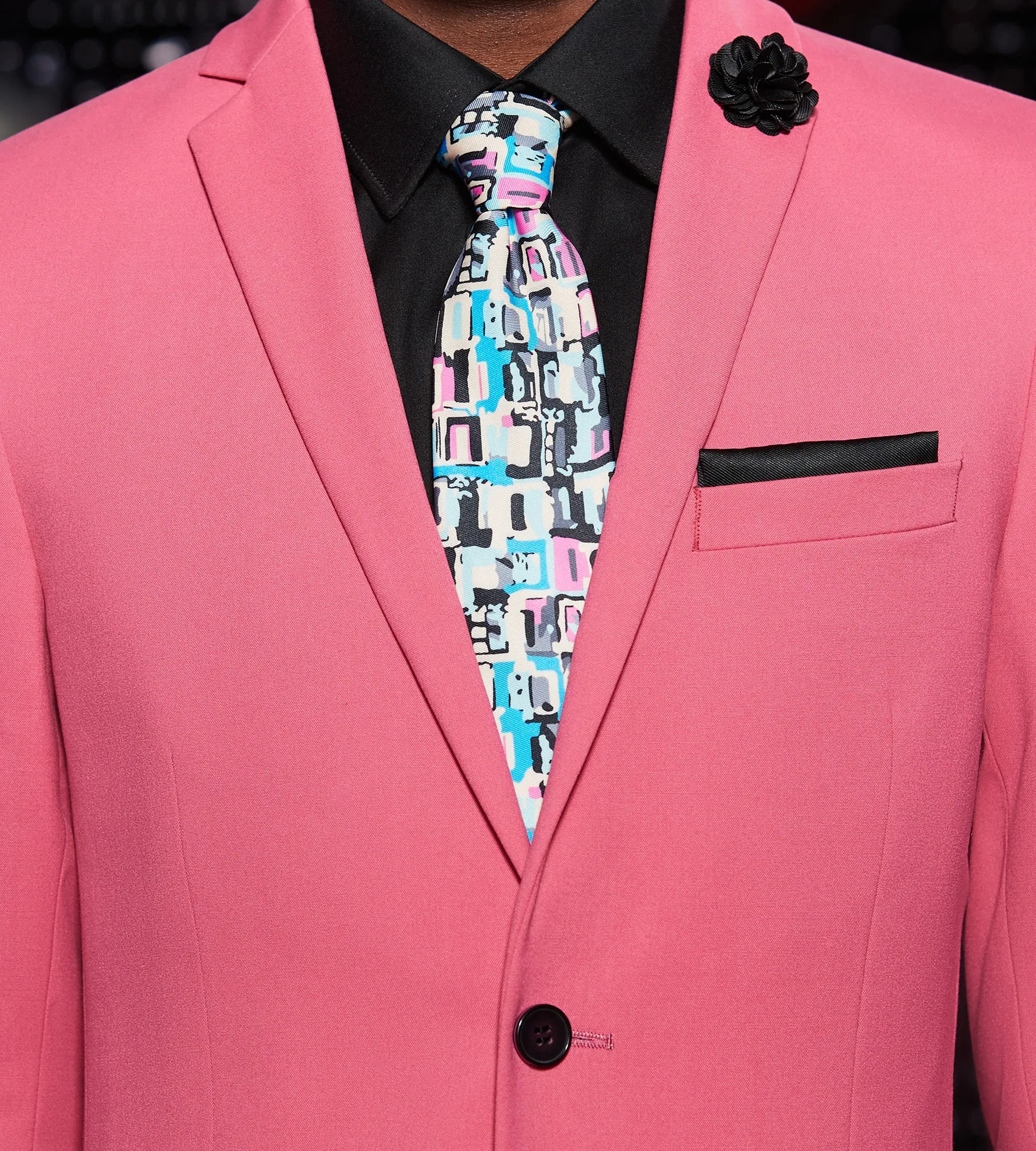 Slim Fit Bright Pink Solid Suit Jacket sold by Tip Top product image thumbnail 3