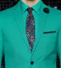 Slim Fit Bright Green Solid Suit Jacket sold by Tip Top