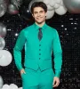 Bright Green Solid Suit Vest sold by Tip Top