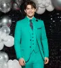 Bright Green Solid Suit Vest sold by Tip Top