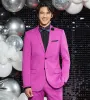 Slim Fit Bright Purple Solid Suit sold by Tip Top