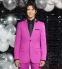 Slim Fit Bright Purple Solid Suit sold by Tip Top