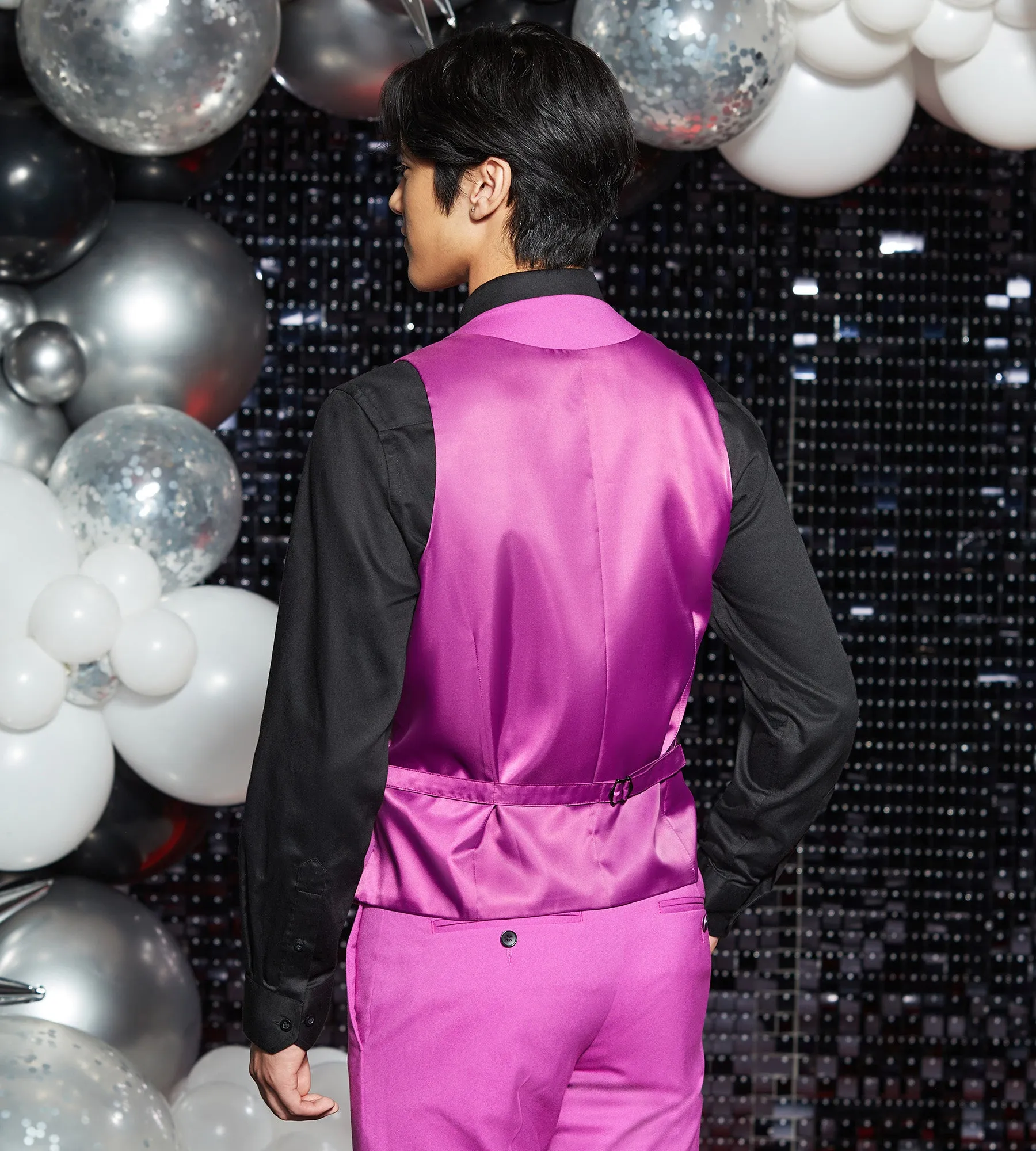 Bright Purple Solid Suit Vest sold by Tip Top product image thumbnail 3