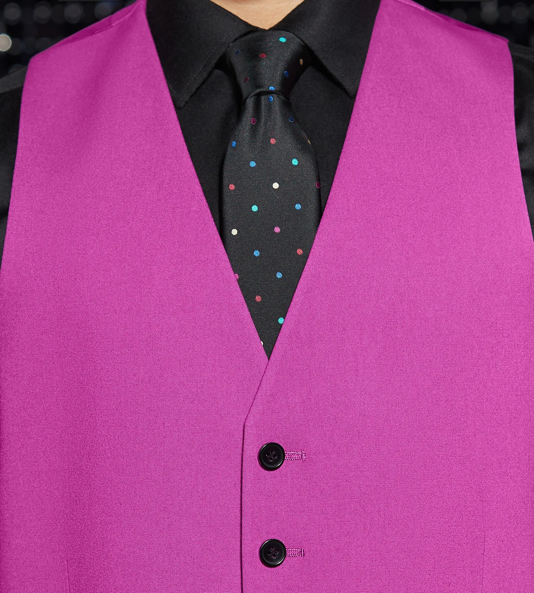 Bright Purple Solid Suit Vest sold by Tip Top product image thumbnail 2