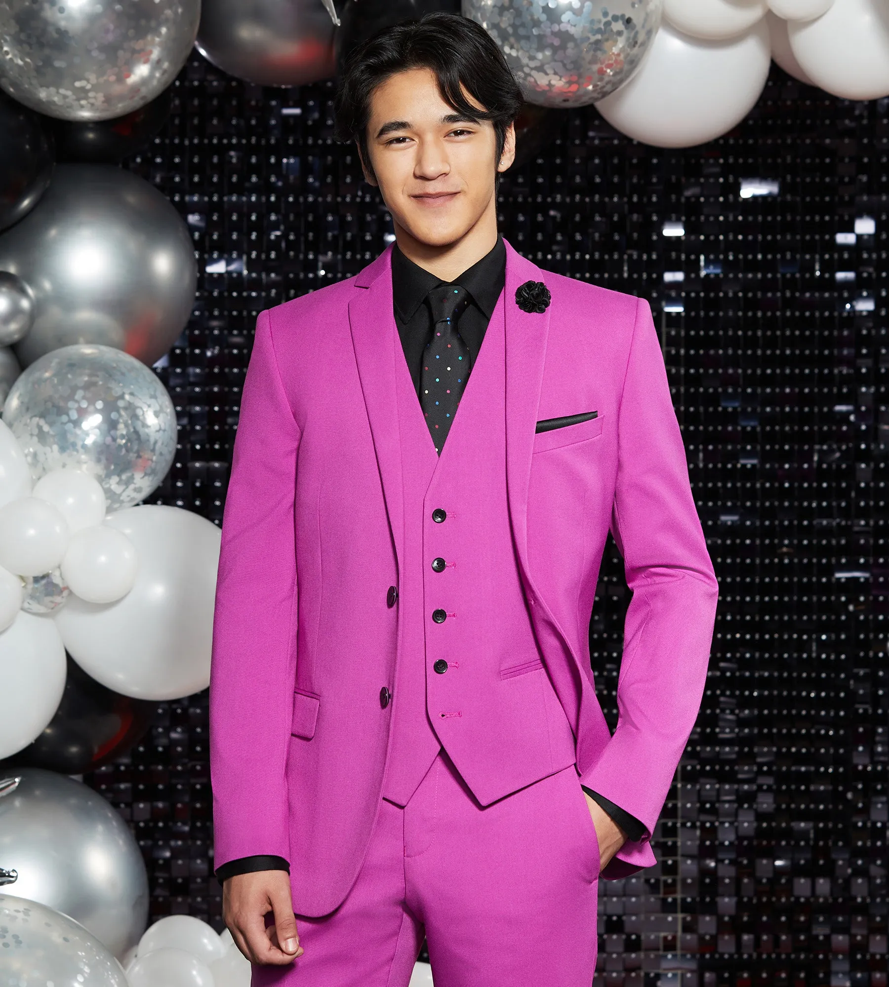 Bright Purple Solid Suit Vest sold by Tip Top product image thumbnail 4
