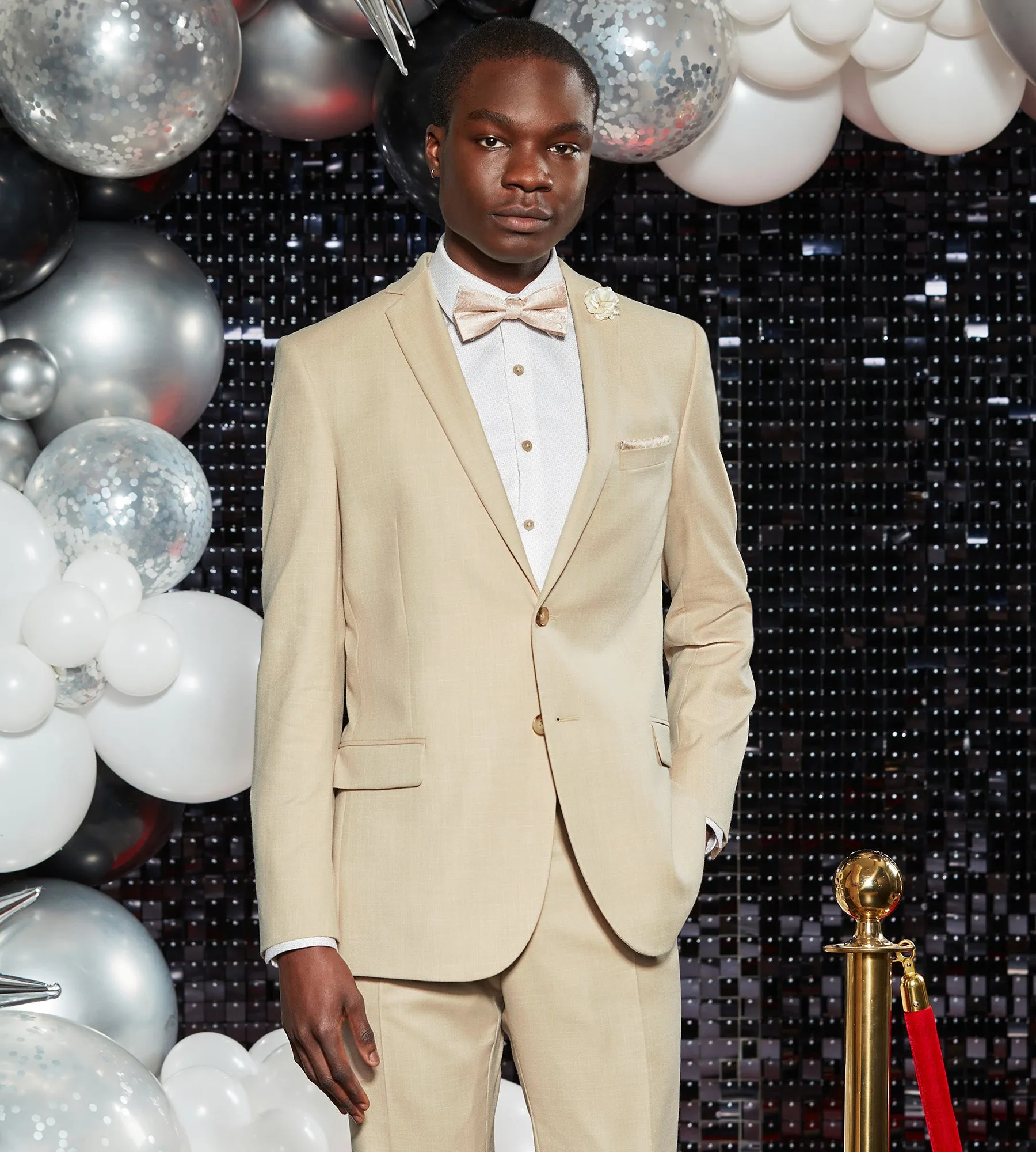 Wheat Suit Prom Look sold by Tip Top