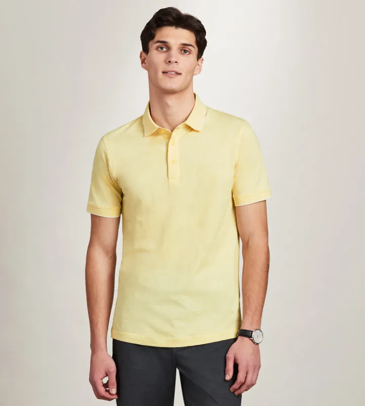 Modern Fit Short Sleeve Jacquard Polo sold by Tip Top