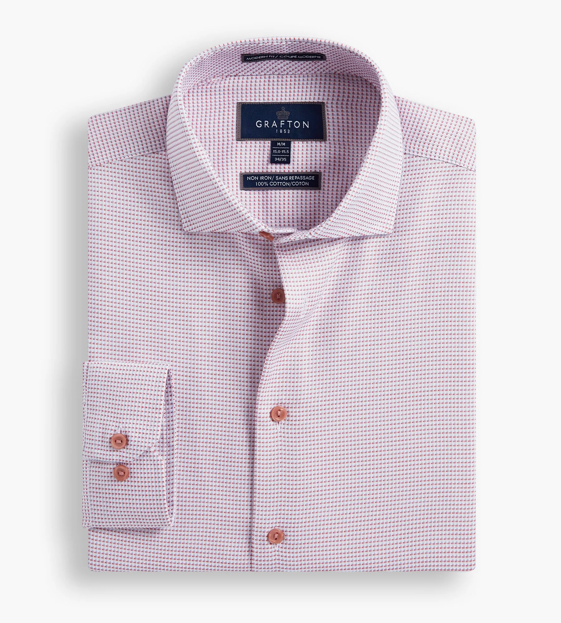 Modern Fit Geo Print Jacquard Dress Shirt sold by Tip Top