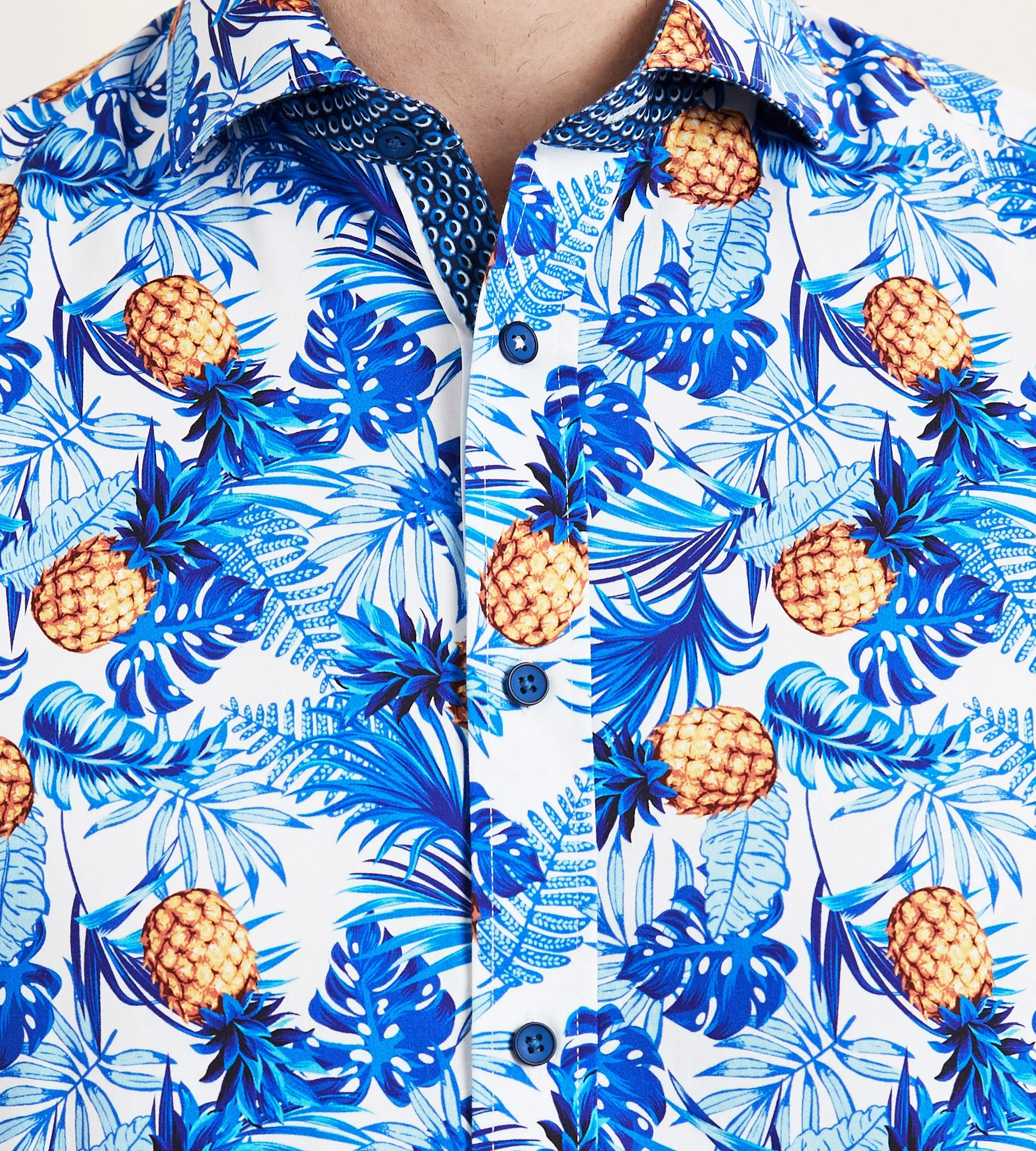 Modern Fit Short Sleeve Tropical Pattern Casual Shirt sold by Tip Top product image thumbnail 2