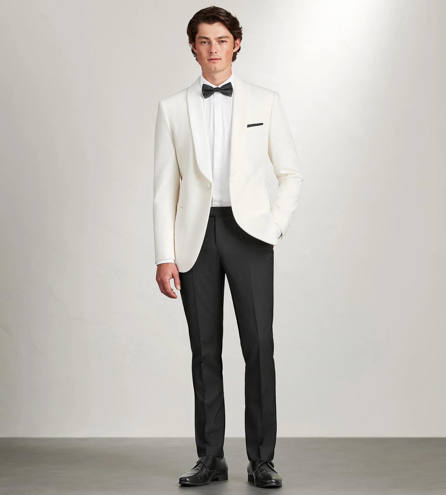 Modern Fit Ivory Solid Tuxedo Jacket sold by Tip Top product image thumbnail 3
