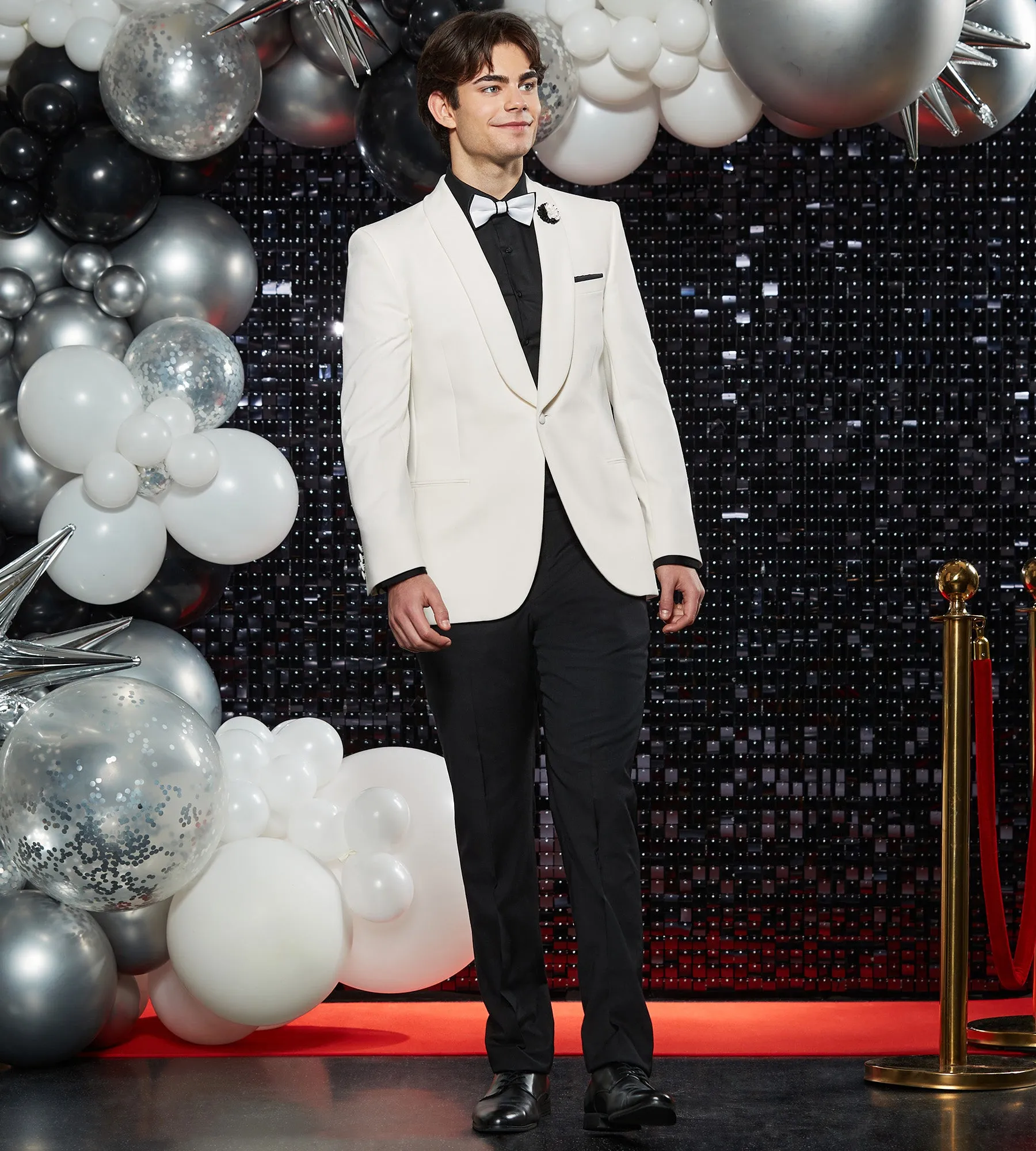 Slim Fit Ivory Solid Tuxedo sold by Tip Top product image thumbnail 4