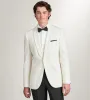 Slim Fit Ivory Solid Tuxedo Jacket sold by Tip Top