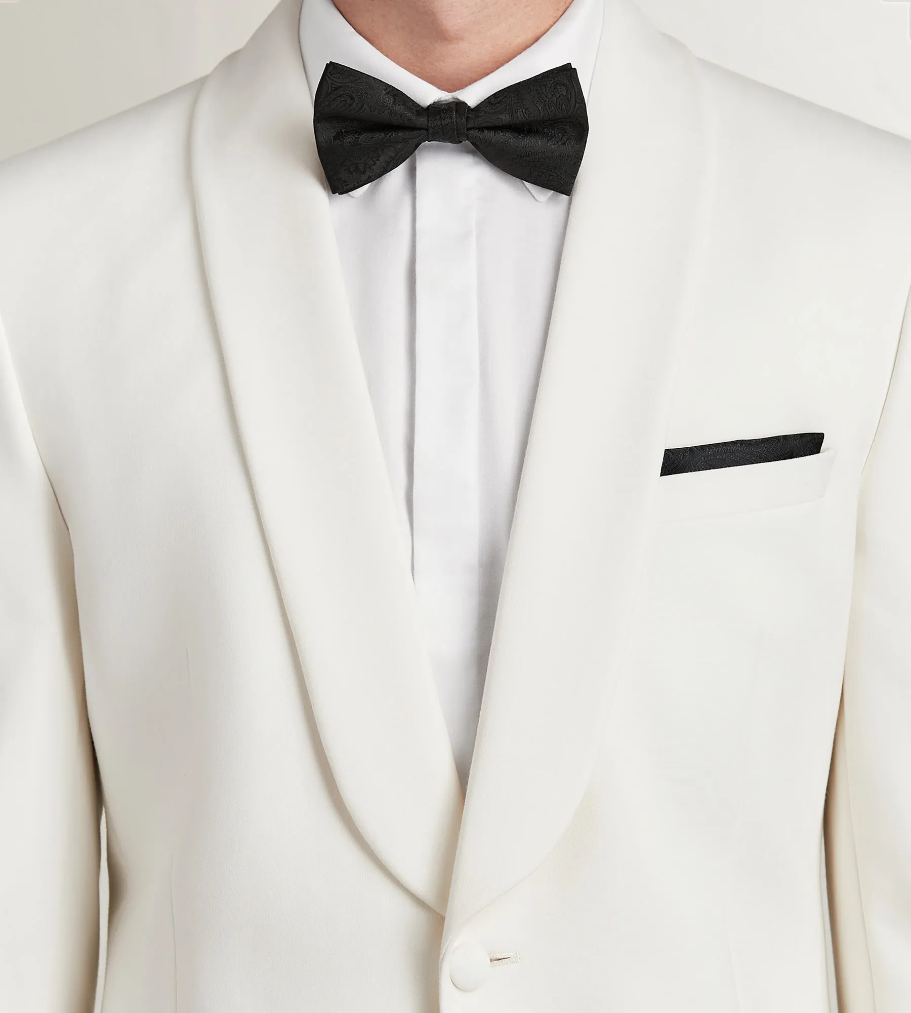 Slim Fit Ivory Solid Tuxedo Jacket sold by Tip Top product image thumbnail 2