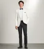 Slim Fit Ivory Solid Tuxedo Jacket sold by Tip Top