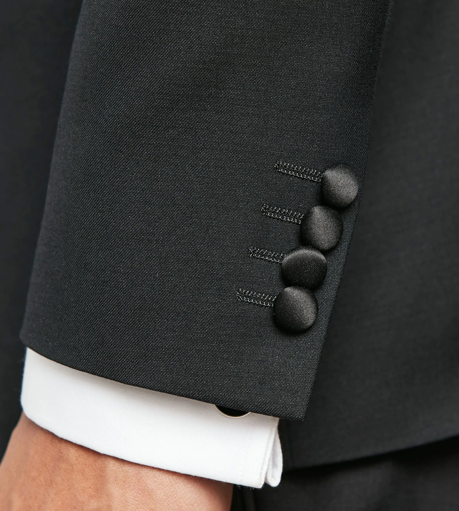 Slim Fit Black Solid Tuxedo Jacket sold by Tip Top product image thumbnail 4