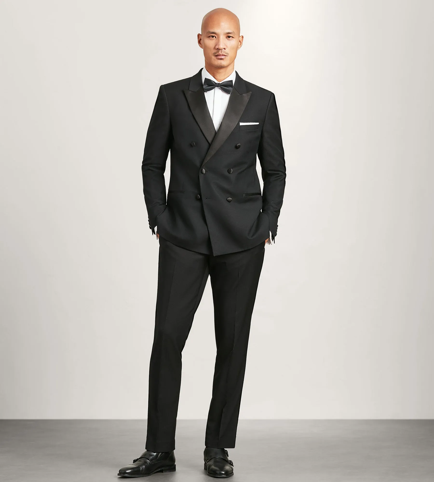 Slim Fit Black Solid Tuxedo Jacket sold by Tip Top product image thumbnail 5