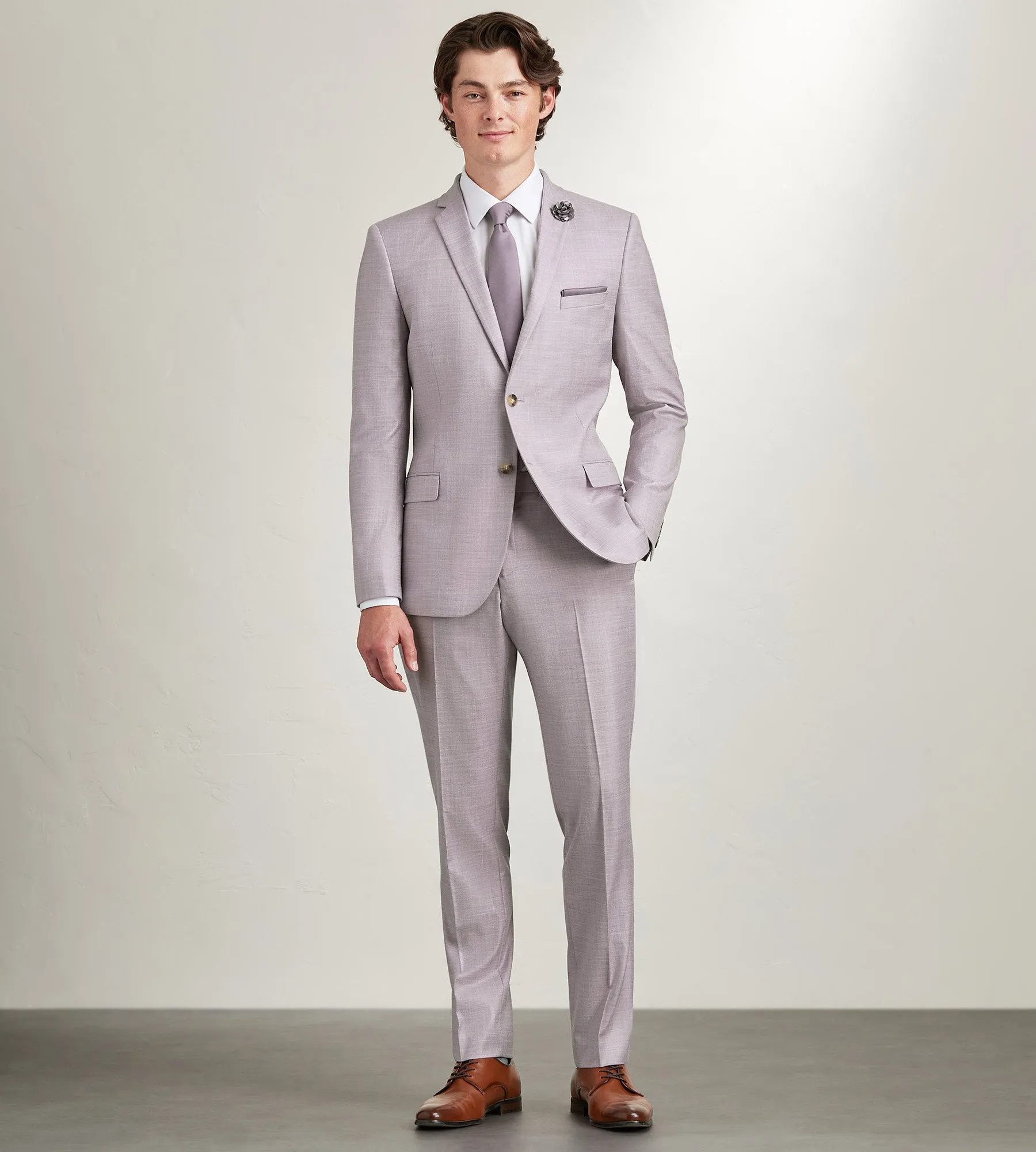 Modern Fit Pale Purple Solid Suit sold by Tip Top product image thumbnail 4