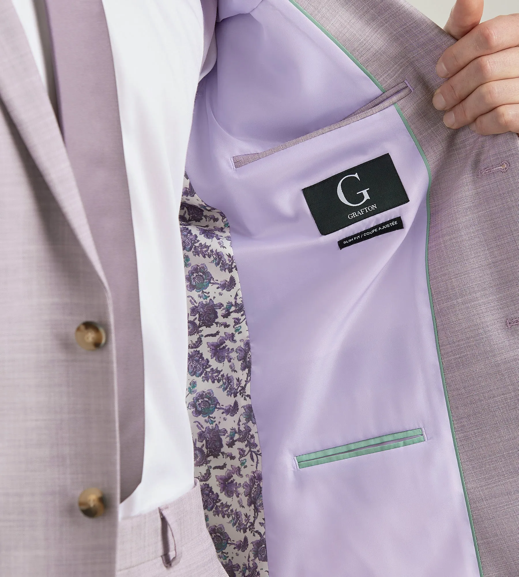 Modern Fit Pale Purple Solid Suit sold by Tip Top product image thumbnail 3