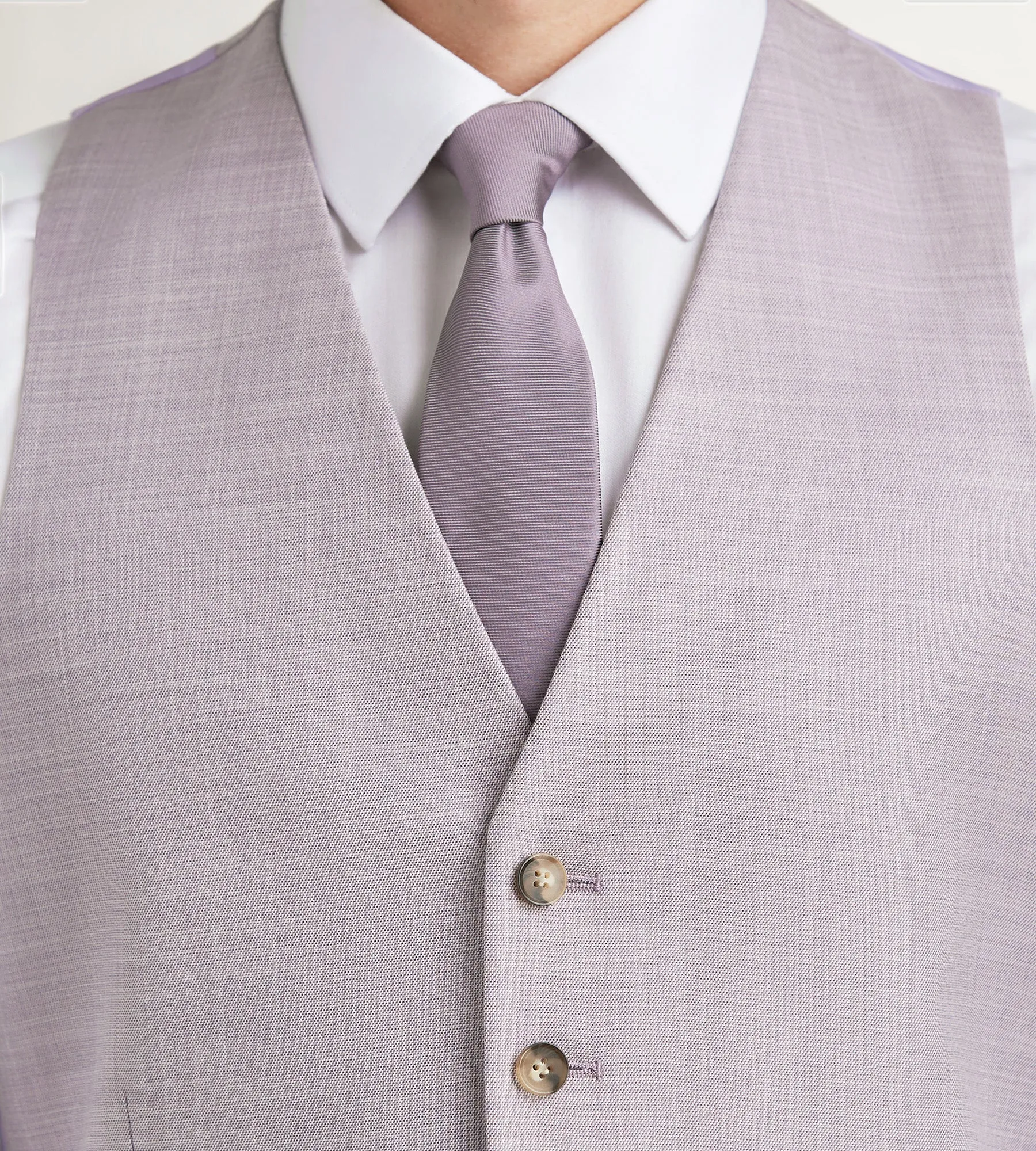 Pale Purple Solid Suit Vest sold by Tip Top product image thumbnail 2
