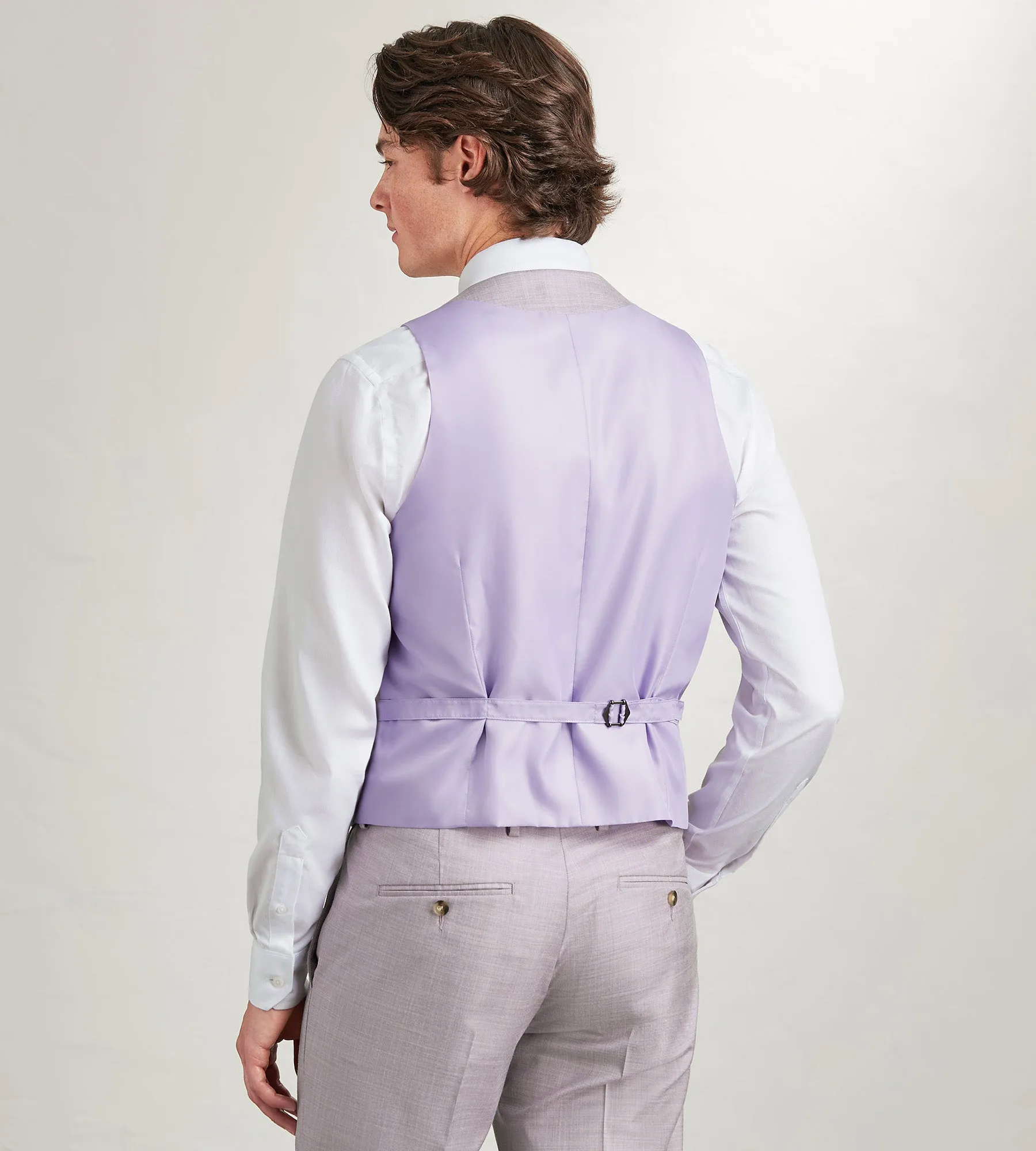 Pale Purple Solid Suit Vest sold by Tip Top product image thumbnail 3