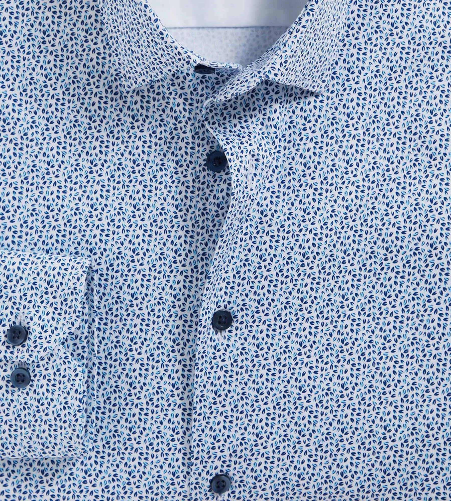 Slim Fit 360° Stretch Soft Touch Leaf Print Jersey Dress Shirt sold by Tip Top product image thumbnail 2