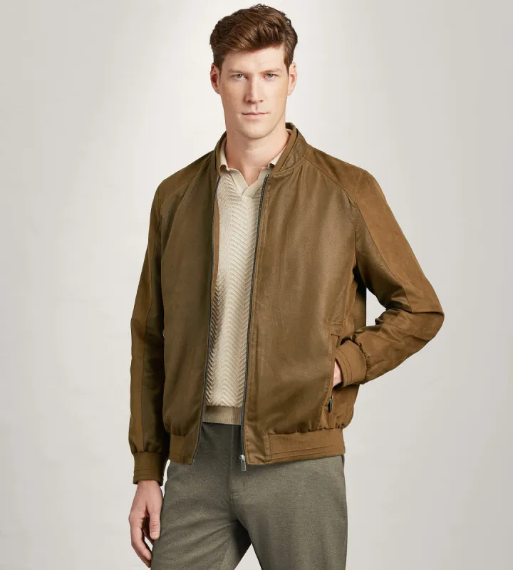 Modern Fit Vegan Suede Jacket made by Tip Top