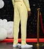 Slim Fit Bright Yellow Solid Suit Pants sold by Tip Top