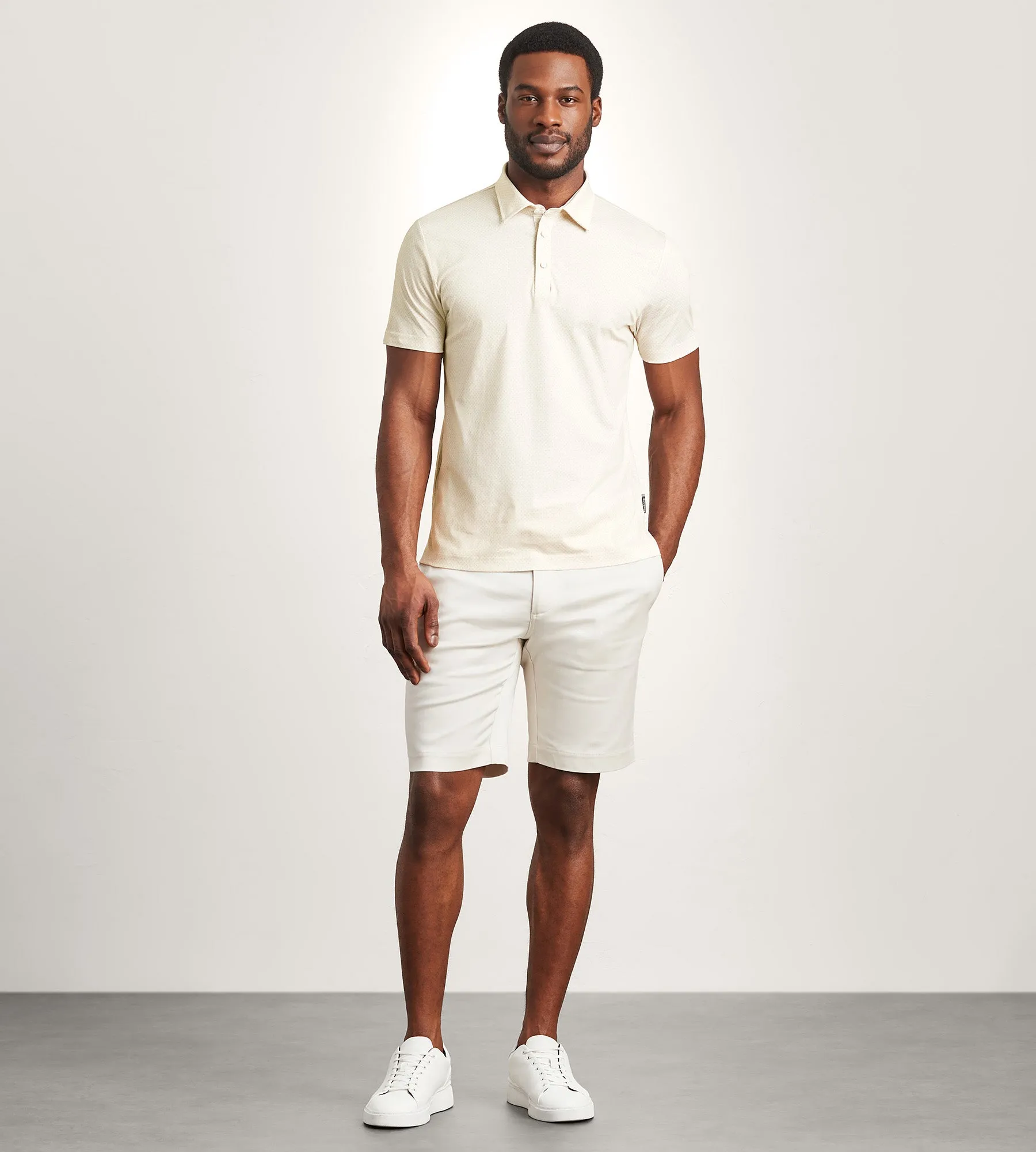 Modern Fit Short Sleeve Geo Pattern Structured Collar Polo sold by Tip Top product image thumbnail 3