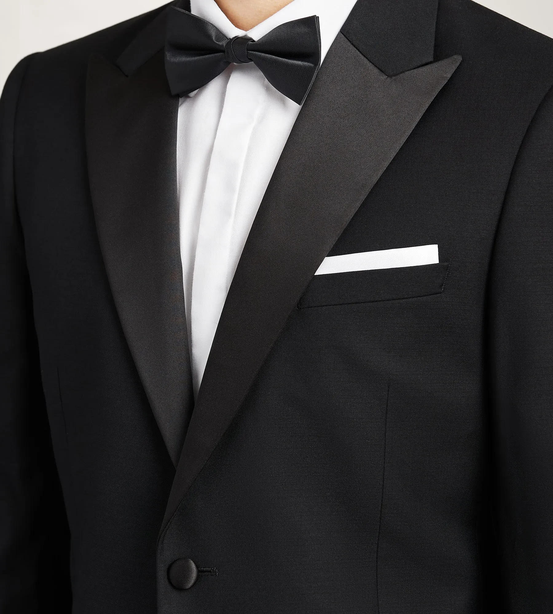 Slim Fit Black Peak Lapel Solid Tuxedo Jacket sold by Tip Top product image thumbnail 2