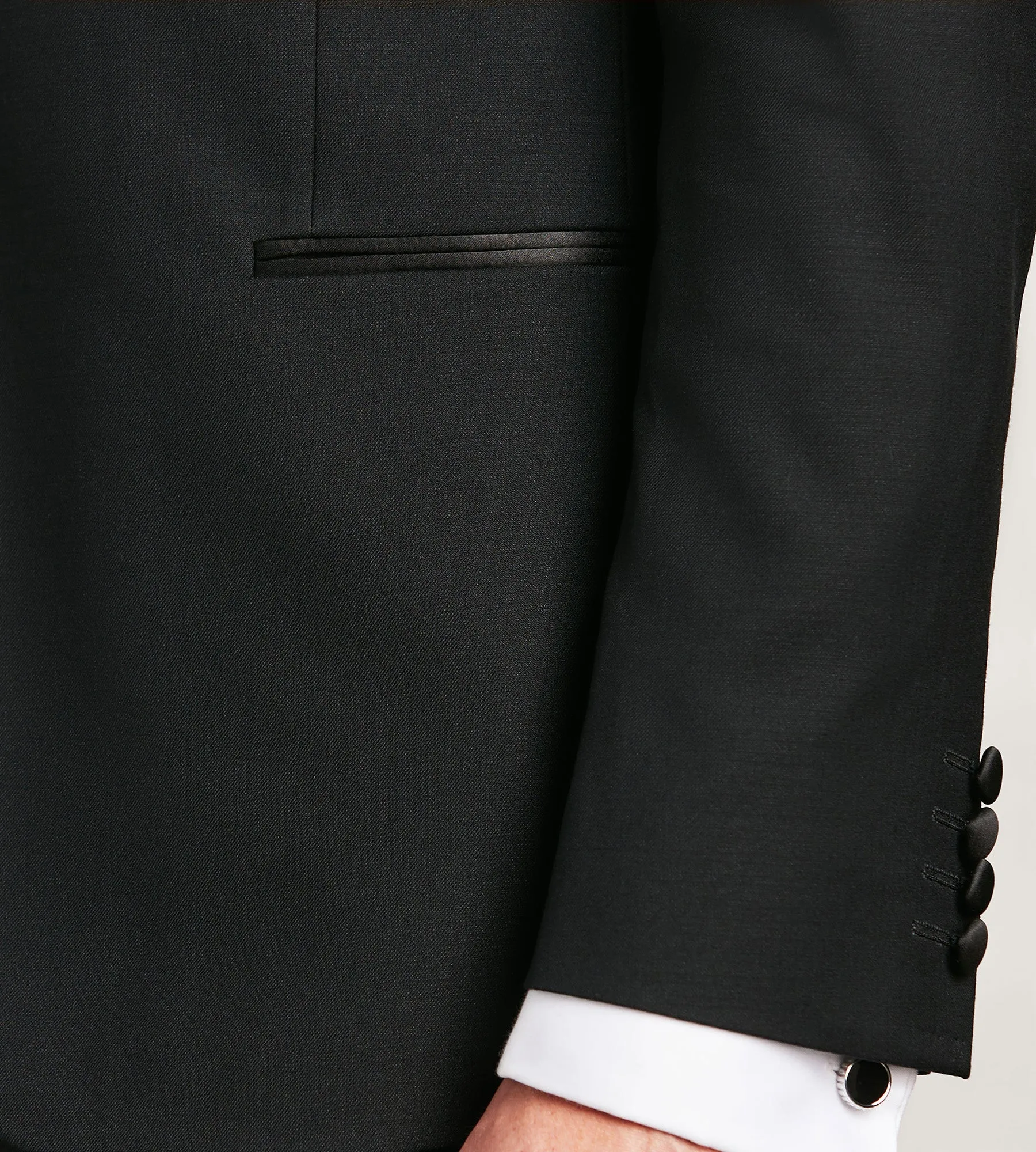 Slim Fit Black Peak Lapel Solid Tuxedo Jacket sold by Tip Top product image thumbnail 5