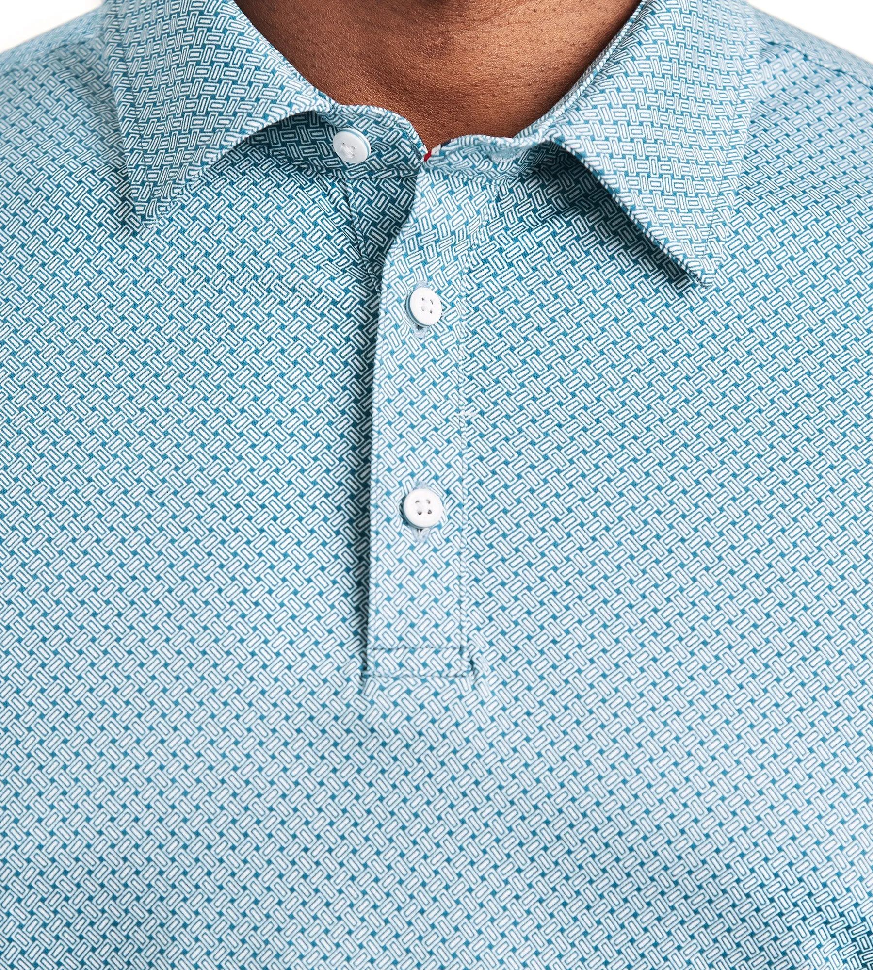 Modern Fit Short Sleeve Geo Pattern Structured Collar Polo sold by Tip Top product image thumbnail 2