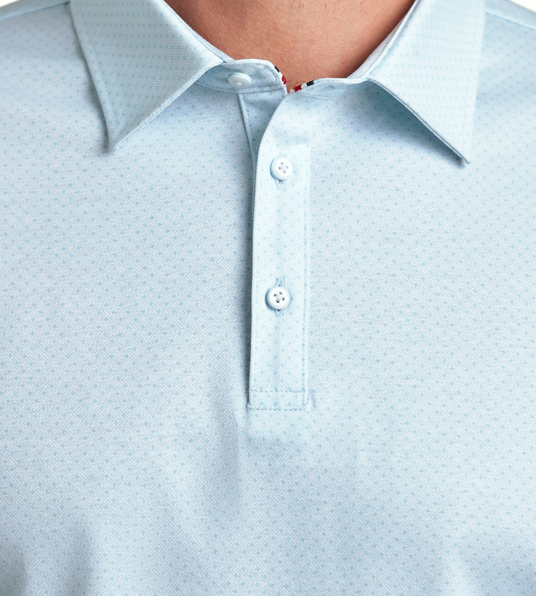 Modern Fit Short Sleeve Geo Pattern Structured Collar Polo sold by Tip Top product image thumbnail 2